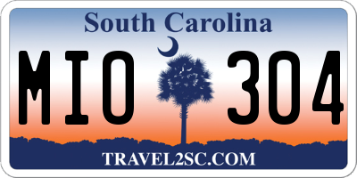 SC license plate MIO304