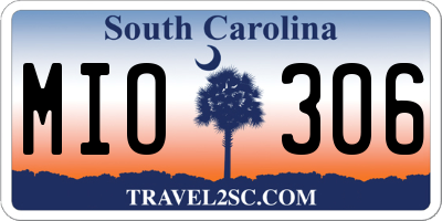 SC license plate MIO306