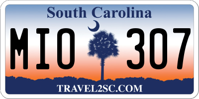 SC license plate MIO307