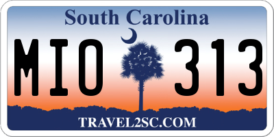 SC license plate MIO313