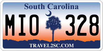 SC license plate MIO328