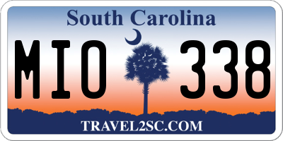 SC license plate MIO338