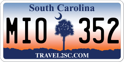 SC license plate MIO352