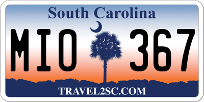 SC license plate MIO367