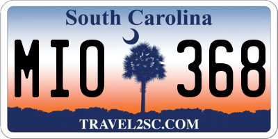 SC license plate MIO368