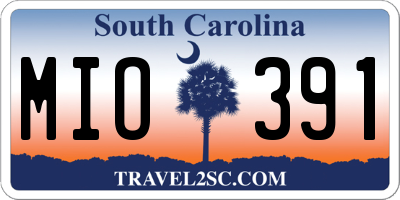 SC license plate MIO391