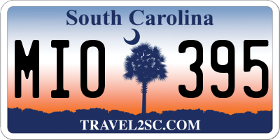 SC license plate MIO395