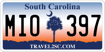 SC license plate MIO397