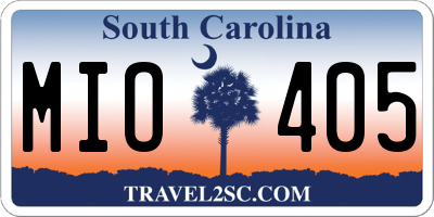 SC license plate MIO405