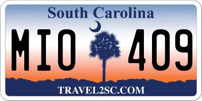 SC license plate MIO409