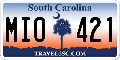SC license plate MIO421