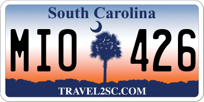 SC license plate MIO426
