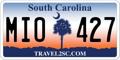 SC license plate MIO427