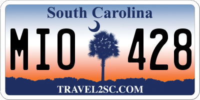 SC license plate MIO428