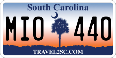 SC license plate MIO440