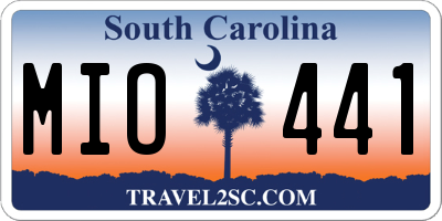 SC license plate MIO441