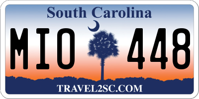 SC license plate MIO448