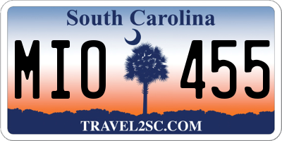 SC license plate MIO455