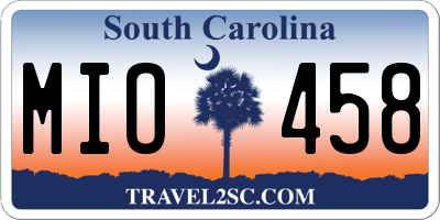 SC license plate MIO458