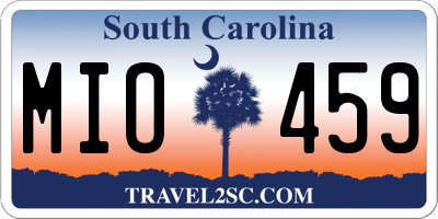 SC license plate MIO459