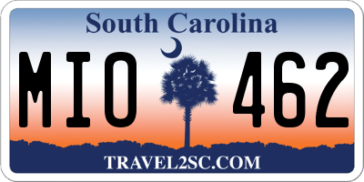 SC license plate MIO462