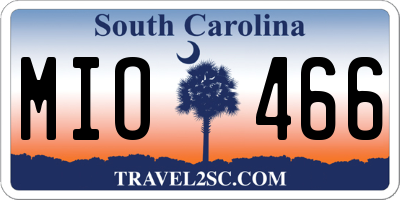 SC license plate MIO466