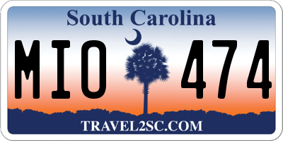 SC license plate MIO474