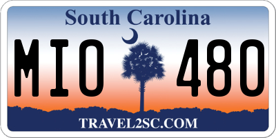SC license plate MIO480