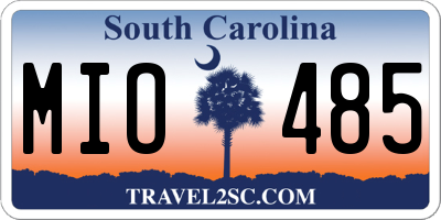 SC license plate MIO485