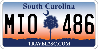 SC license plate MIO486
