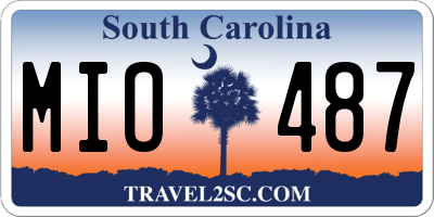 SC license plate MIO487