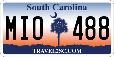 SC license plate MIO488