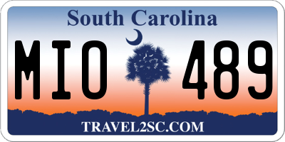 SC license plate MIO489