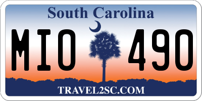SC license plate MIO490