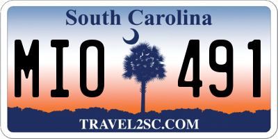 SC license plate MIO491