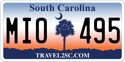 SC license plate MIO495