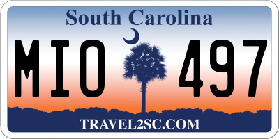SC license plate MIO497