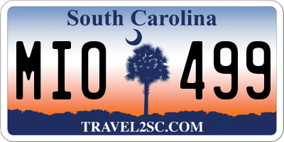 SC license plate MIO499