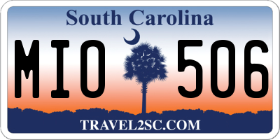 SC license plate MIO506