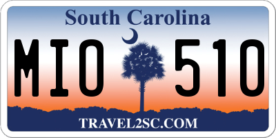 SC license plate MIO510