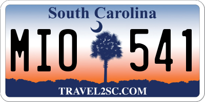 SC license plate MIO541
