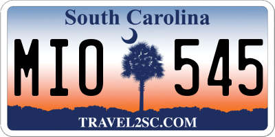 SC license plate MIO545