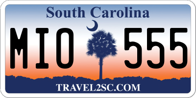 SC license plate MIO555