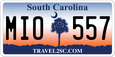 SC license plate MIO557