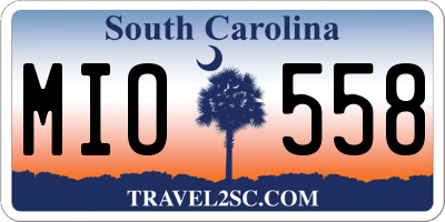SC license plate MIO558