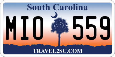 SC license plate MIO559