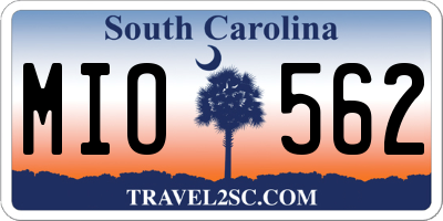SC license plate MIO562