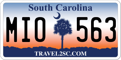 SC license plate MIO563