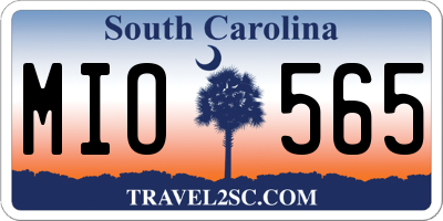 SC license plate MIO565