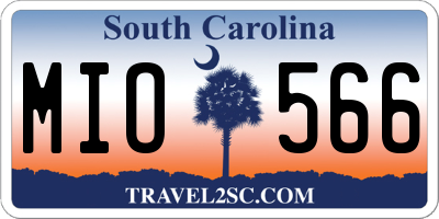 SC license plate MIO566